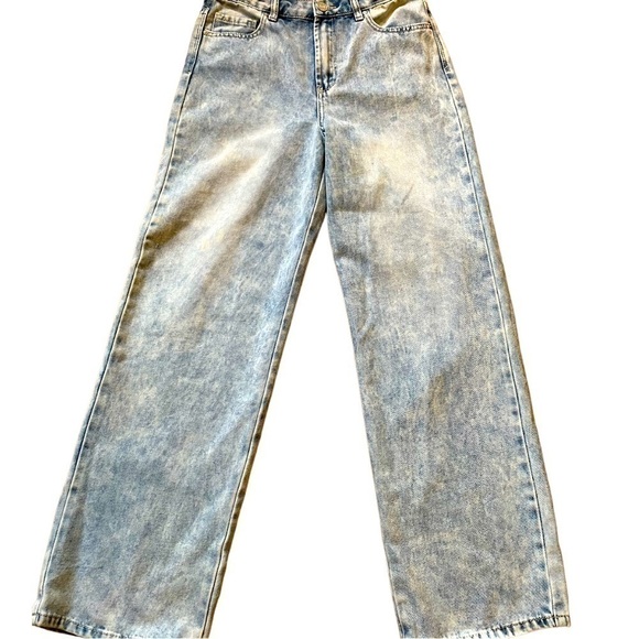 𝅺INDIGO Rein jeans, juniors size 7, W27, L30, light blue, acid wash, high rise - Picture 1 of 4